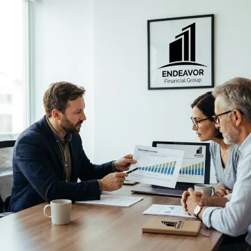 Advisor reviewing retirement income plan with a couple