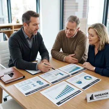 Advisor explaining retirement planning process