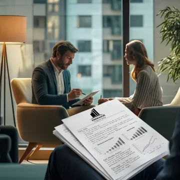 Advisor explaining retirement income process