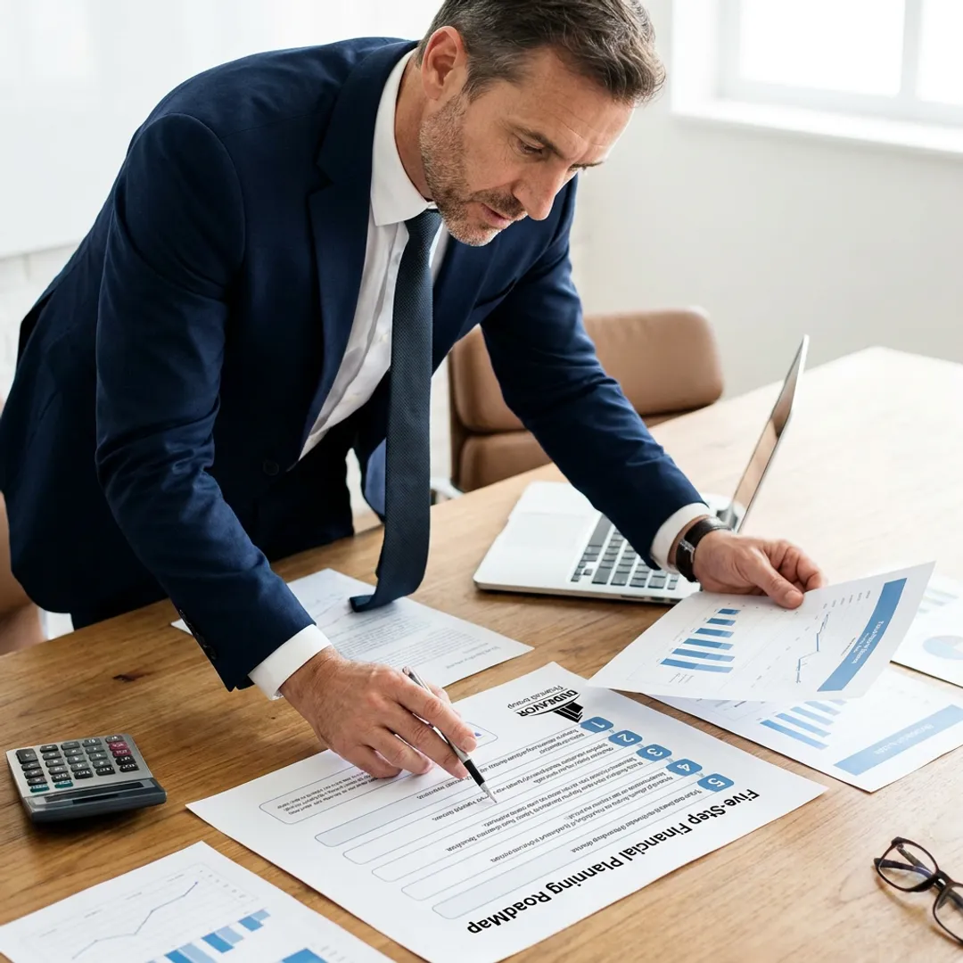 Advisor explaining a financial planning process