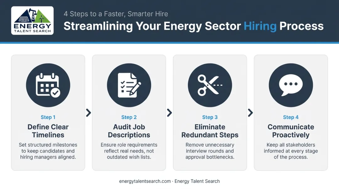 4-step energy sector hiring process optimization framework for faster candidate decisions