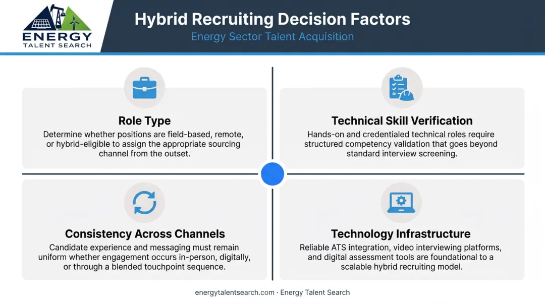 Four key factors shaping hybrid recruiting strategy for energy sector hiring managers