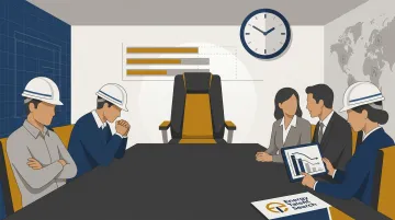 Energy executive vacancy impact on team productivity and organizational momentum illustration