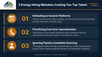 Three common energy sector hiring mistakes employers make infographic