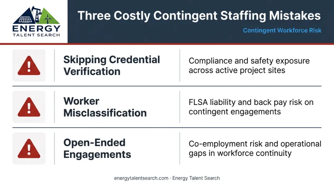 Three most common contingent staffing mistakes energy companies make and how to avoid them