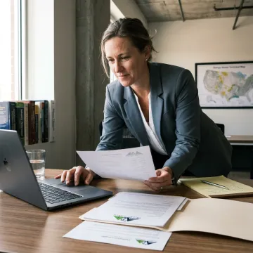 Recruiter reviewing software engineering candidates for energy company roles