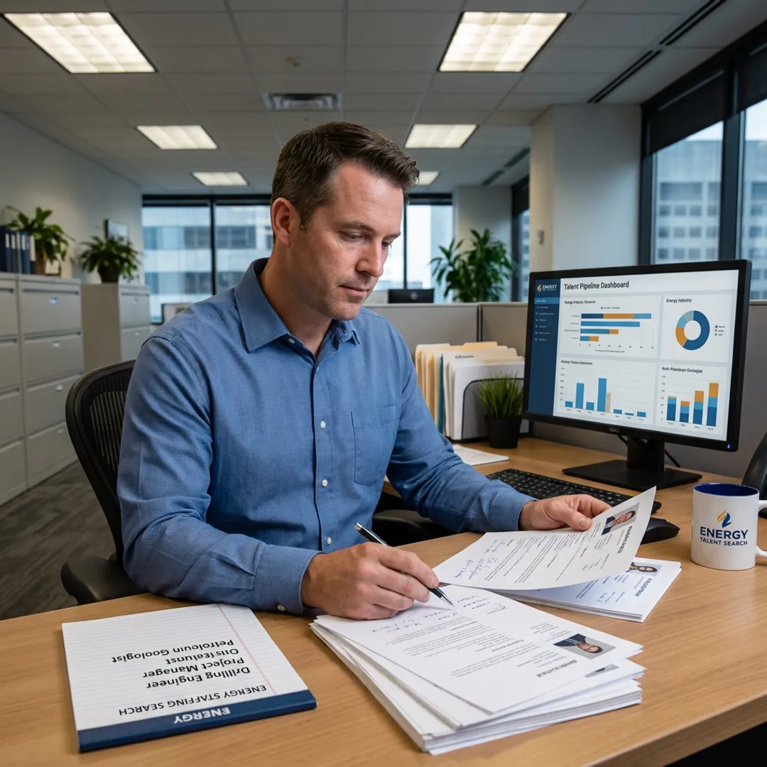 Recruiter guiding an energy hiring process