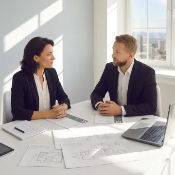 Energy recruiter meeting with engineering candidate