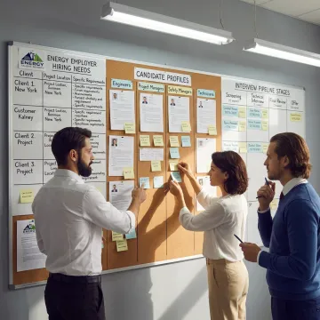 Recruitment team planning a direct hire search
