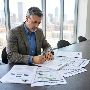Recruiter reviewing energy project management candidates