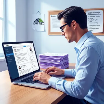 Recruiter reviewing finance candidate profiles