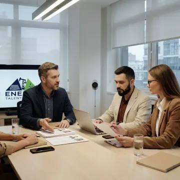 Recruiter reviewing finance executive candidates