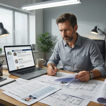 Recruiter reviewing civil engineering candidates