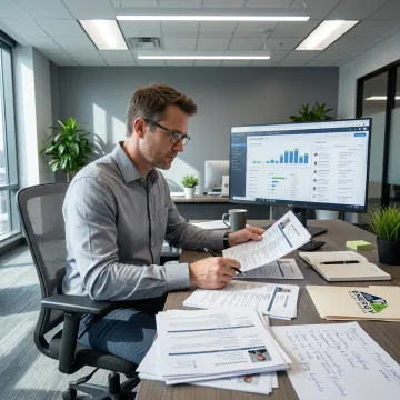 Recruiter reviewing energy engineering candidate profiles