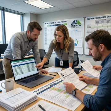 Recruiters mapping energy engineering candidates