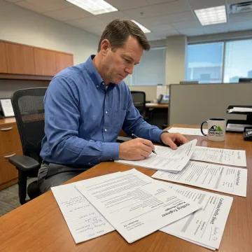 Recruiter reviewing energy sector candidate profiles