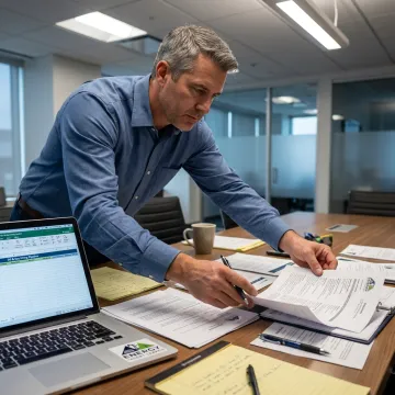 Recruiter reviewing oil and gas hiring process