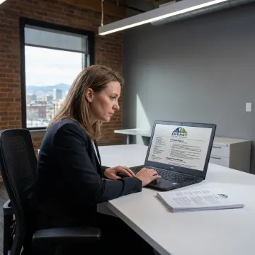 Recruiter reviewing energy candidate profiles