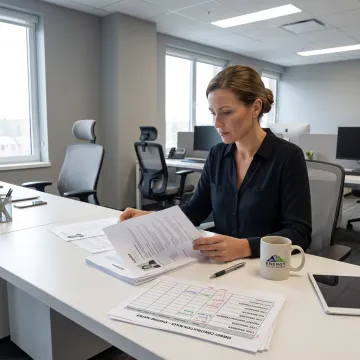 Recruiter reviewing construction and energy candidate profiles