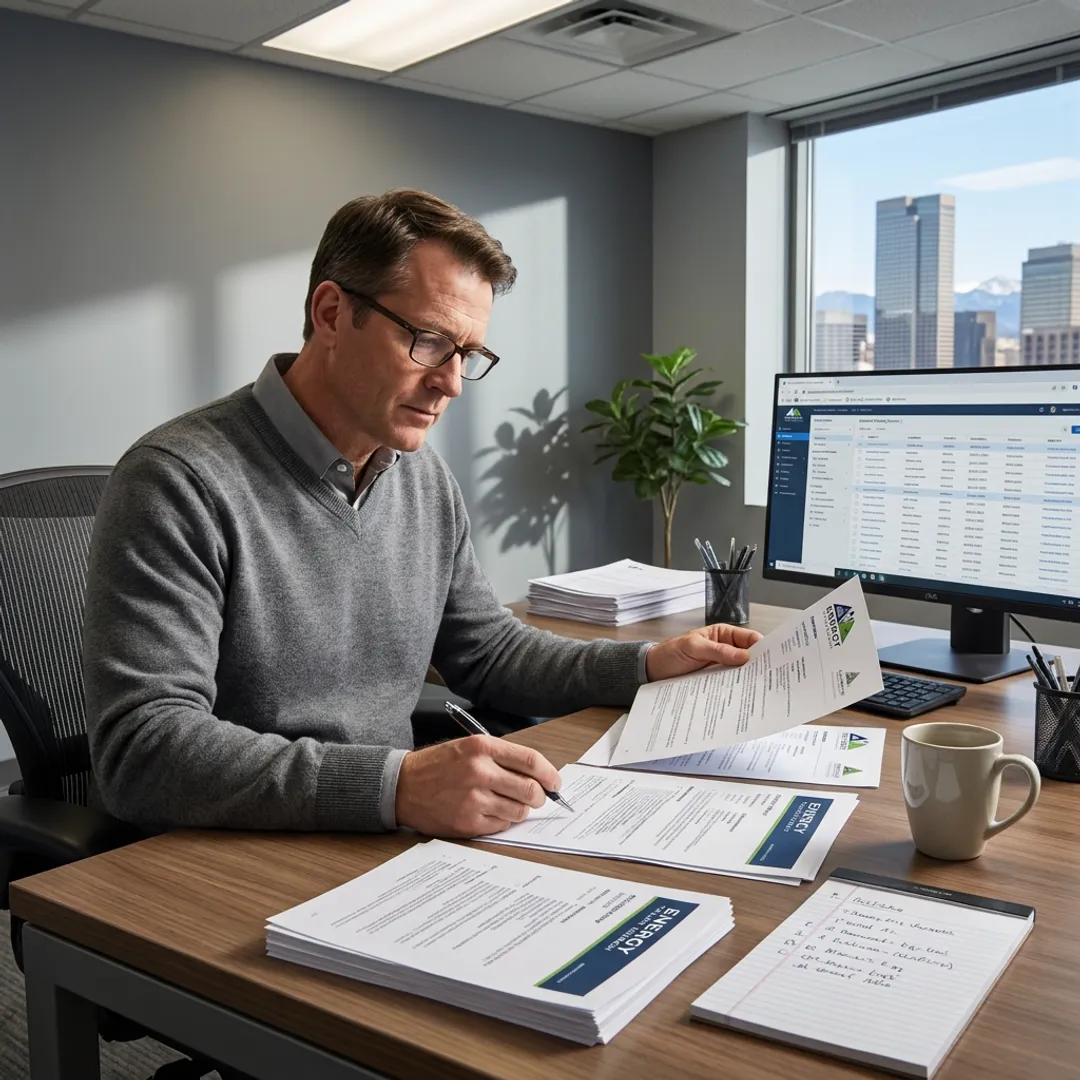 Recruiter reviewing energy engineering candidates