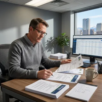 Recruiter reviewing energy engineering candidates