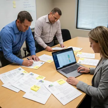 Recruiting team mapping energy finance candidates