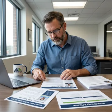 Recruiter reviewing energy candidate profiles