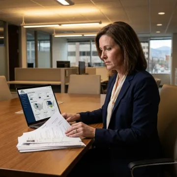 Recruiter reviewing energy staffing candidates
