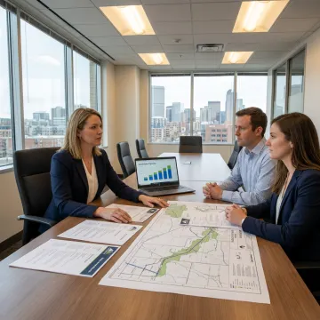 Energy recruiter meeting with engineering hiring team