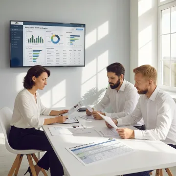 Recruiter reviewing energy candidate profiles