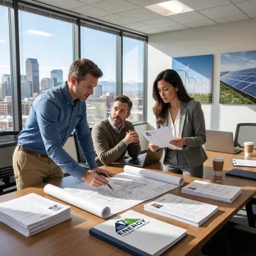 Denver energy recruiter reviewing engineering candidates