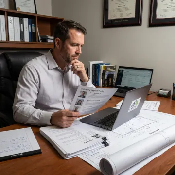 Energy recruiter reviewing engineering candidates