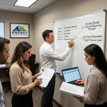Recruiting team planning finance candidate placements