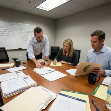 Recruiters reviewing accounting candidate profiles