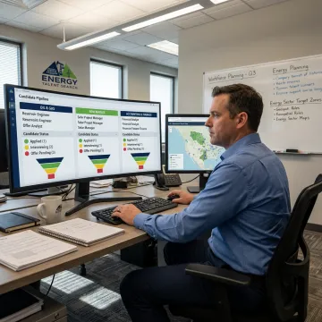 Recruiter mapping energy talent pipelines