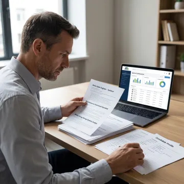 Recruiter reviewing energy candidate profiles