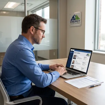 Recruiter reviewing finance candidate profiles