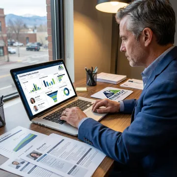 Recruiter reviewing energy and finance hiring pipeline
