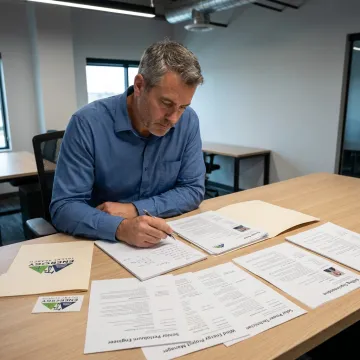 Recruiter reviewing energy sector candidate profiles