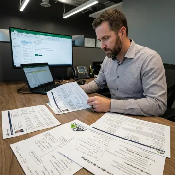 Recruiter reviewing energy candidate profiles