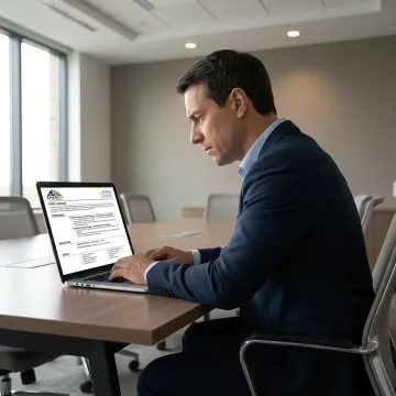 Recruiter reviewing energy candidate profiles