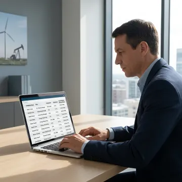 Recruiter reviewing finance candidate profiles