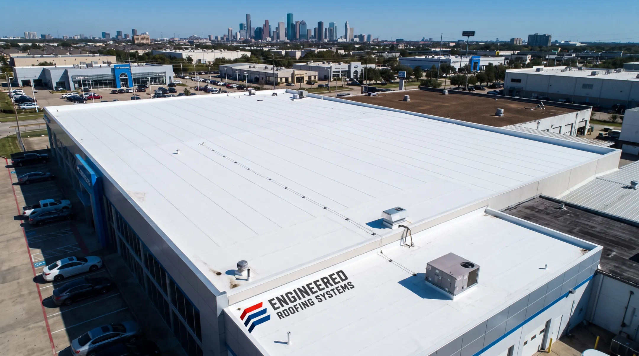 Warranty-backed TPO roofing installation completed on Houston commercial building