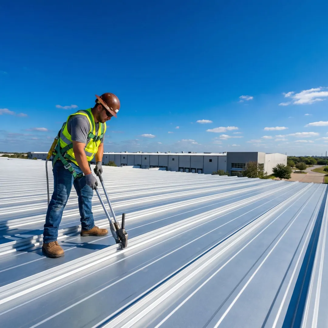 Commercial Metal Roof Repair in Tomball, TX