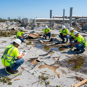 Emergency Storm Damage Roof Repair — Commercial Contractors