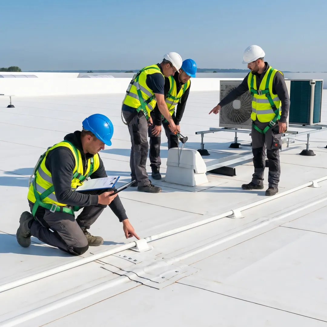 Industrial roof inspection and repair process
