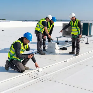 Industrial roof inspection and repair process