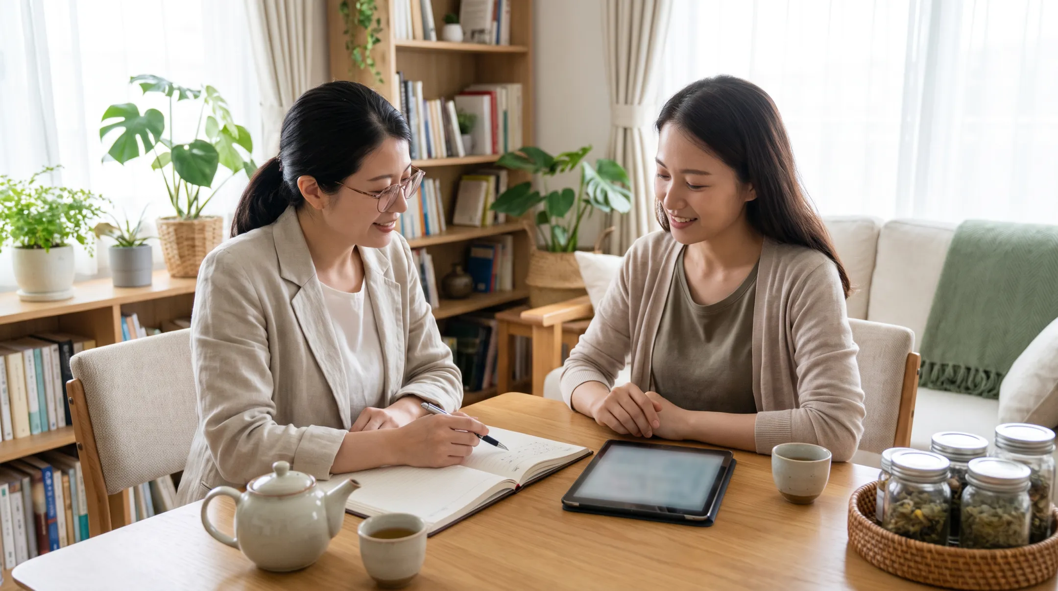 Naturopathic practitioner providing personalized thyroid wellness consultation