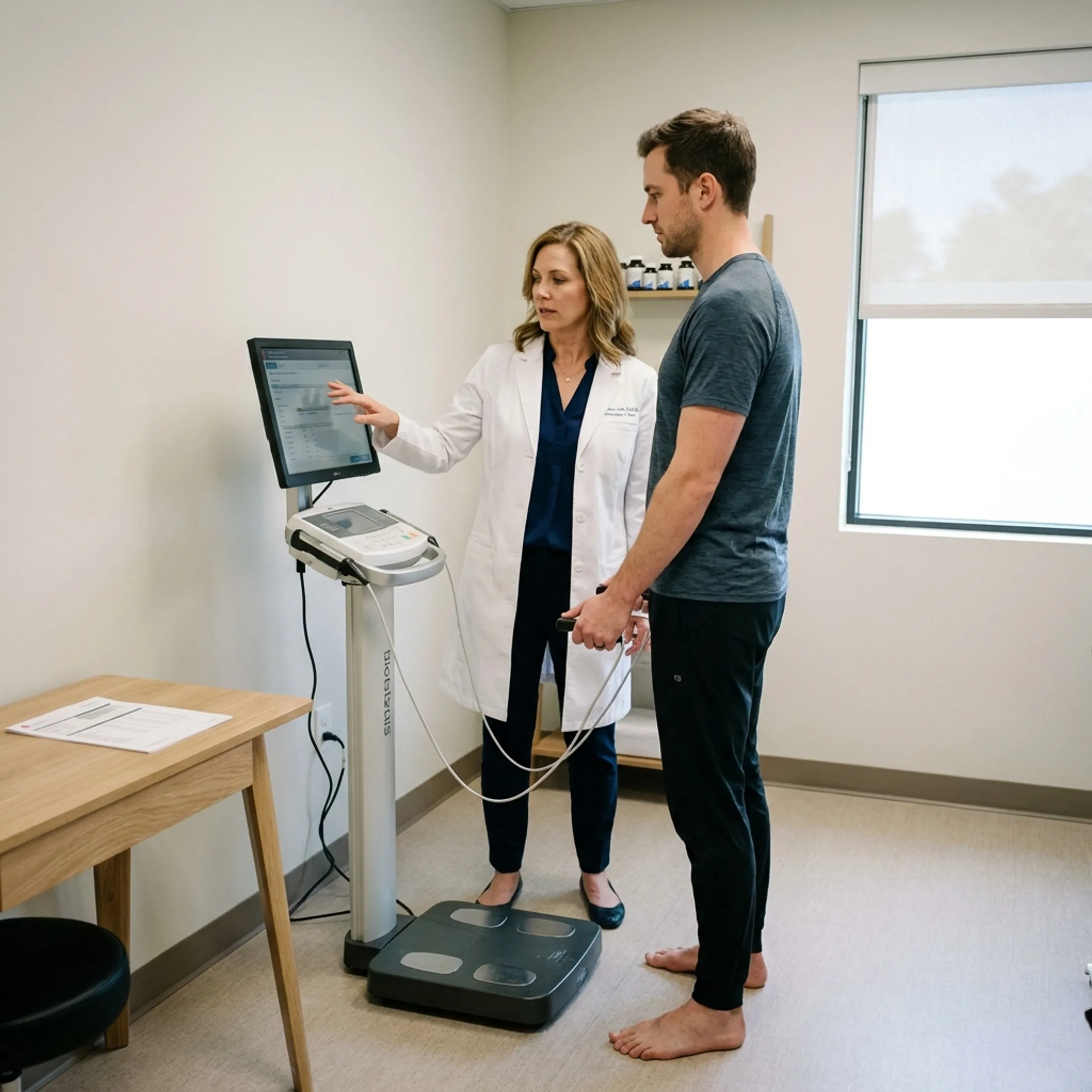 InBody body composition analysis consultation with naturopath