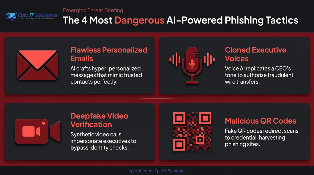 Four AI-powered phishing attack types used by cybercriminals in 2026